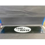 A Land-Rover perspex showroom hanging sign, 48 x 12".