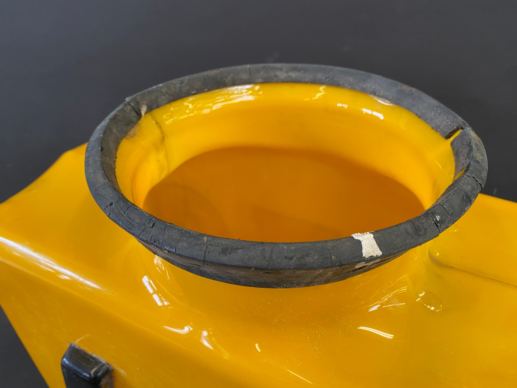 A Jet yellow plastic petrol pump globe, repaired damage. - Image 5 of 7