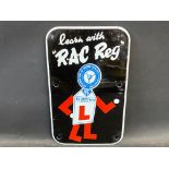 An 'RAC Reg' Learner Driver enamel sign, 7 1/4 x 12".