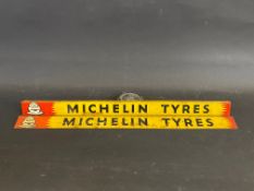 Two Michelin Tyres shelf strips.