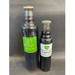 A BP Energol quart oil bottle plus a pint bottle with later version label.