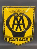 An AA Garage enamel sign by Franco, in superb condition, 22 x 31".