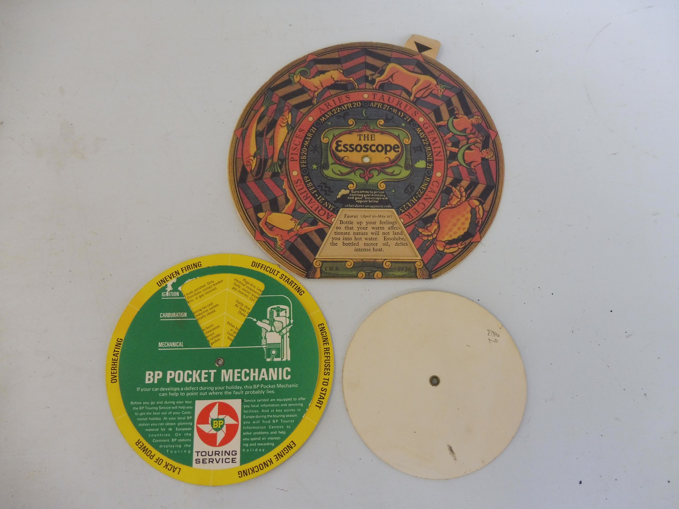 A collection of garage advertising items including BP, Duckhams, Total, Mobil, Esso and Amoco. - Image 2 of 2