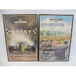 Two framed and glazed Goodwood Festival of Speed limited edition prints by Peter Hearsey, the