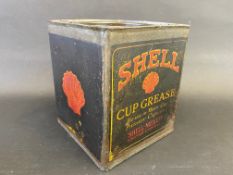 A Shell Cup Grease square tin.