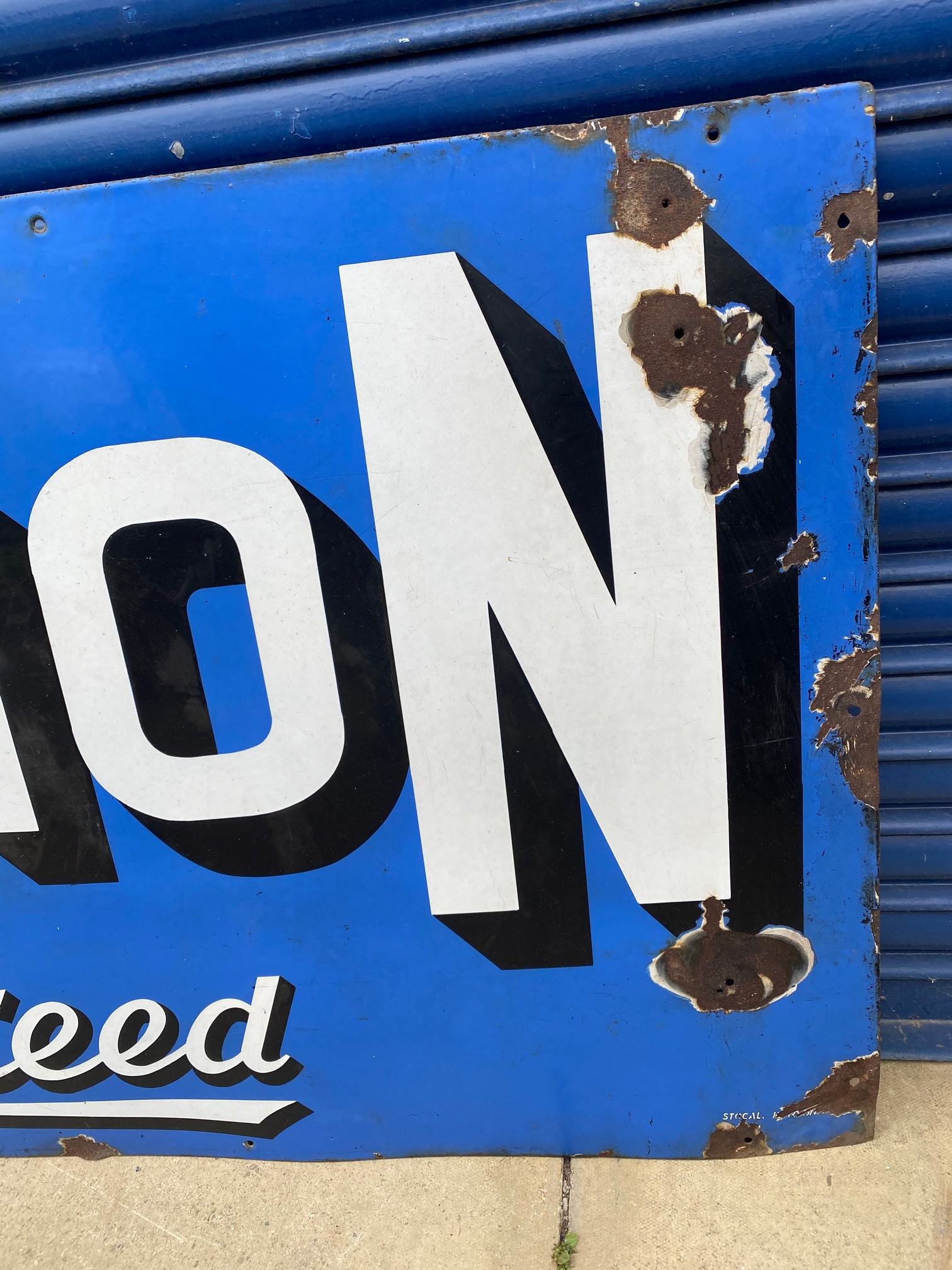 A Dominion Guaranteed rectangular enamel sign by Stocal, 72 x 30". - Image 4 of 5