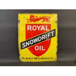 A Royal Snowdrift Oil rectangular enamel sign of unusual colour and design, some restoration, 21 x