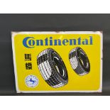 A Continental tyres pictorial enamel sign, made in Germany, 33 1/2 x 23 1/2".