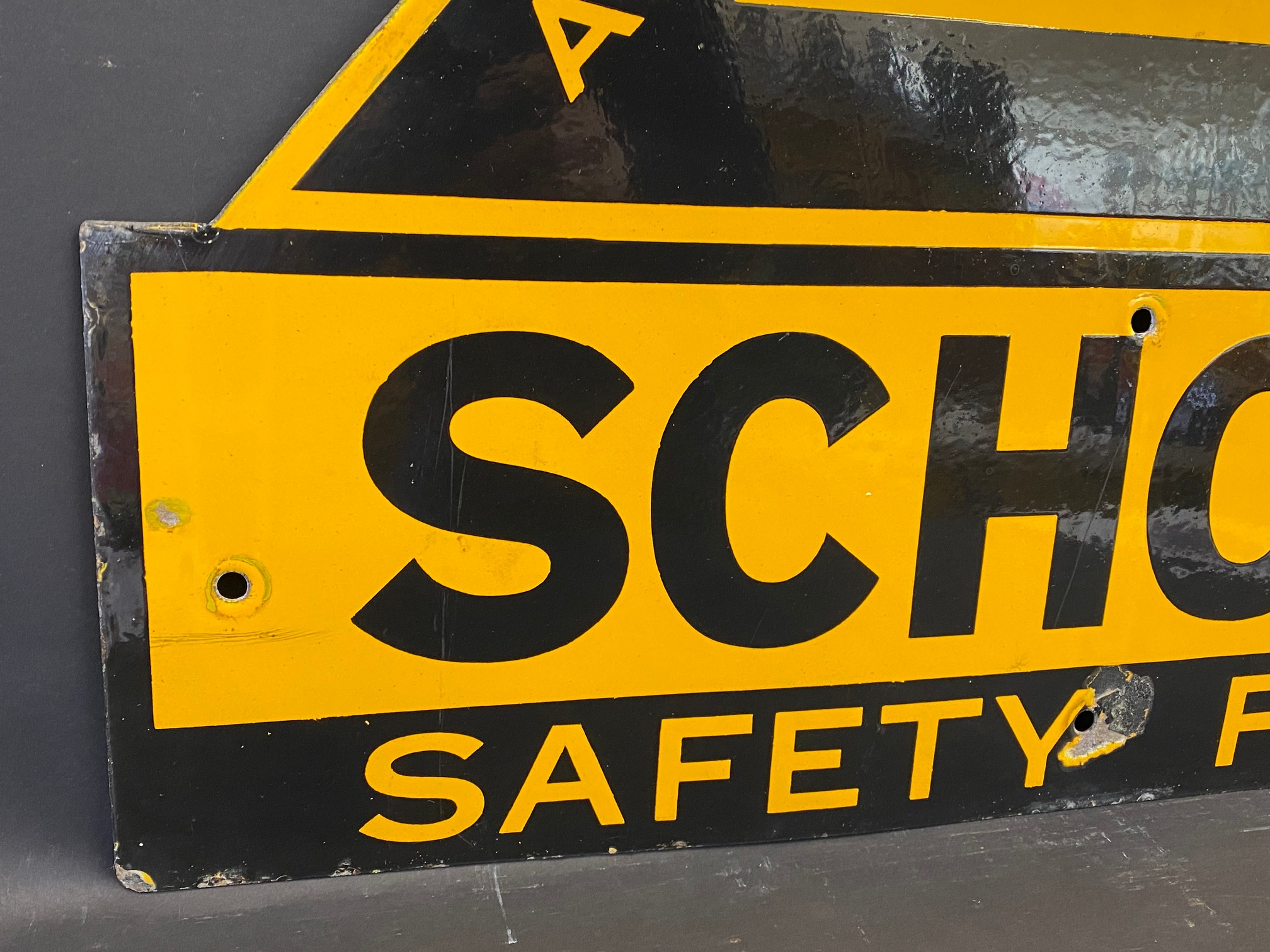 An AA School 'Safety First' enamel sign by Franco, with excellent gloss, 26 x 22". - Image 2 of 5