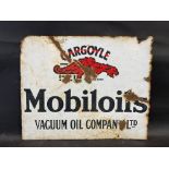 A Gargoyle Mobiloils rectangular double sided enamel sign, lacking hanging flange, 20 x 16".