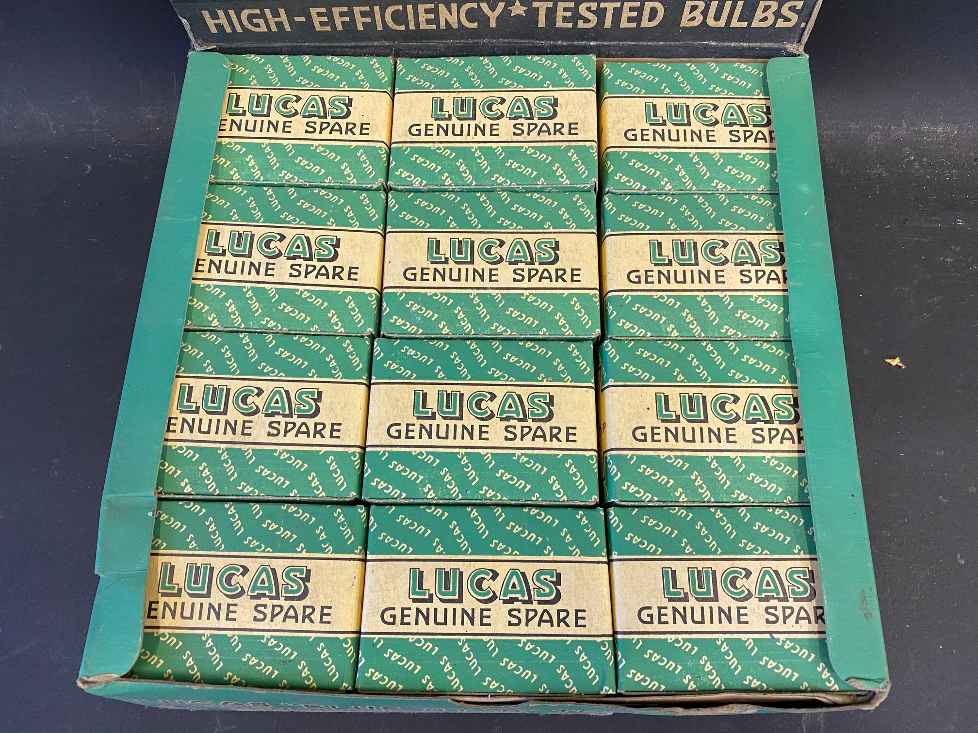 A counter top dispensing box for Lucas 'Blue Star' bulbs. - Image 3 of 5