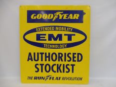 A Goodyear Authorised Stockist advertising sign, 31 1/4 x 35 1/2".
