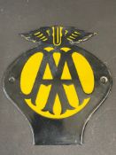 A small AA enamel plaque, in excellent condition, 5 1/2 x 6".