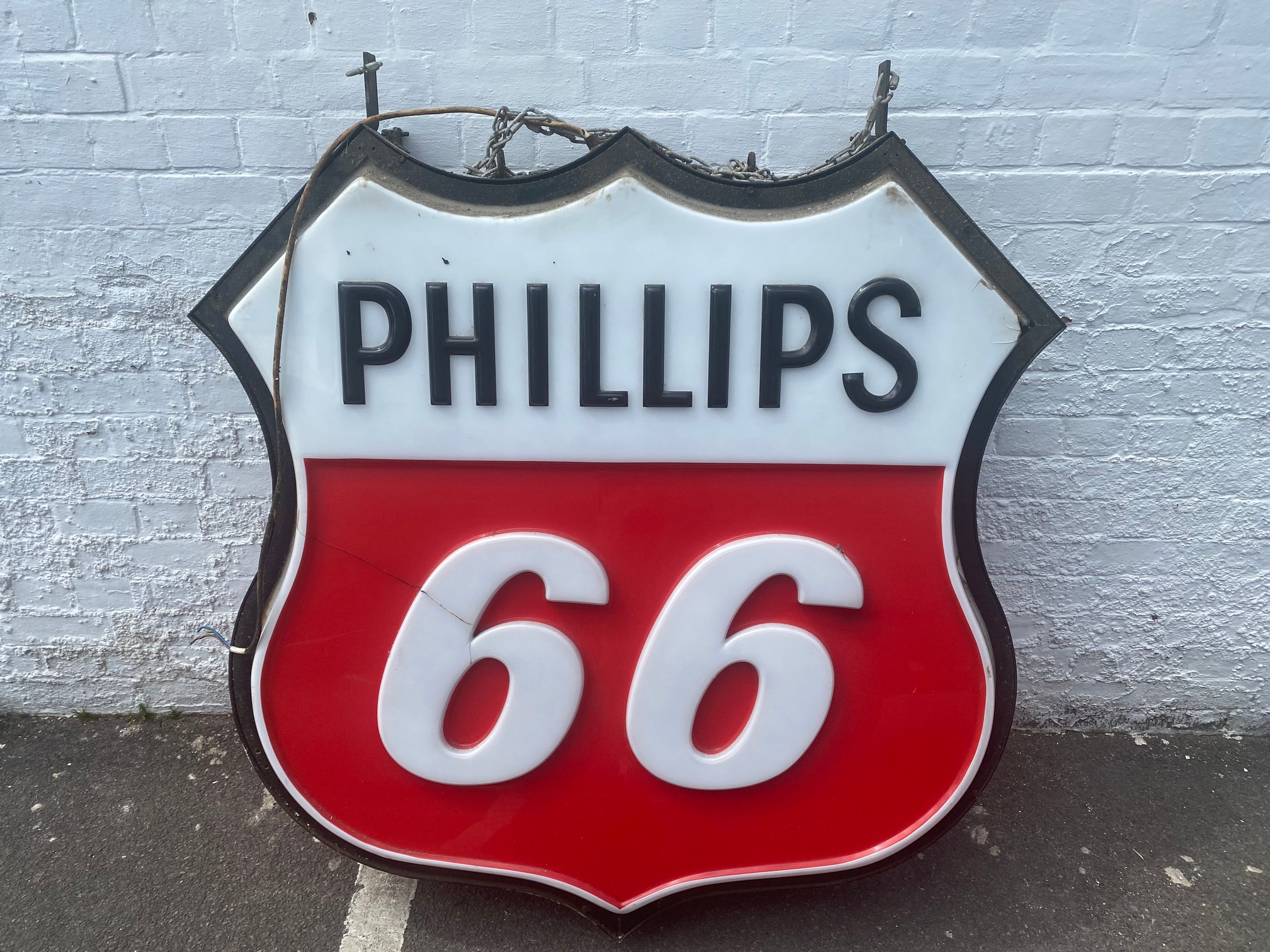 A Phillips 66 double sided lightbox, 50" w x 50" h x 8 1/2" d. - Image 4 of 6