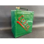 An Eckrol two gallon petrol can, with repairs.