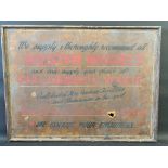 An early garage wooden framed advertising sign for Austin models, car or commercial (recently