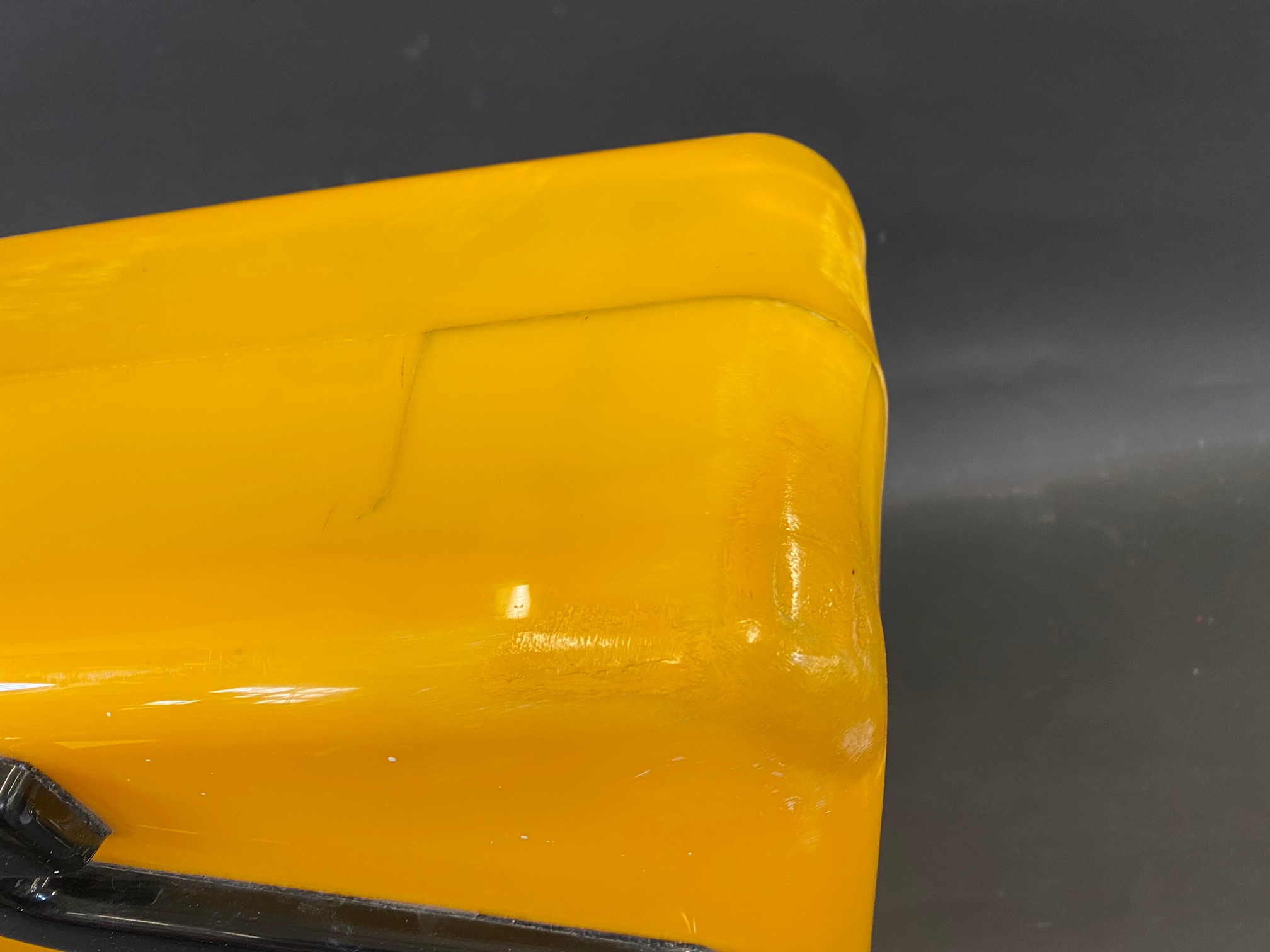 A Jet yellow plastic petrol pump globe, repaired damage. - Image 6 of 7