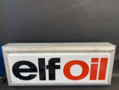 An ELF Oil illuminated sign, by repute not working, 40 x 16 x 7".