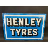 A good Henley Tyres rectangular enamel sign by Franco in very good original condition, 36 x 24".