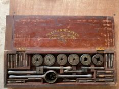 A Pratts & Whitney Co. tap and die set.