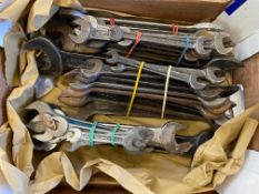 A box of spanners comprising Gordon, King Dick and Superslim.