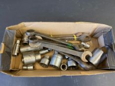 A quantity of spanners and sockets.
