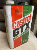 A Castrol GTX gallon can, still with contents.