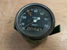 A Smiths black faced 0-70mph speedometer.