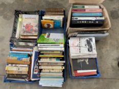 Six boxes of assorted motoring volumes and manuals.