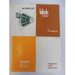 Four Triumph car handbooks relating to the Dolomite, 1971, a 1500 May 1970, a Toledo 1300 October