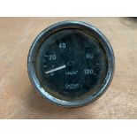 A Smiths black faced 0-100lbs oil gauge.