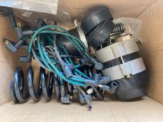 A box of mostly reconditioned parts for a Morris 1000.