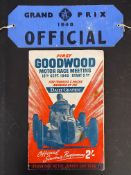A Goodwood race meeting programme from 18th September 1948, with some pen annotations inside, plus a