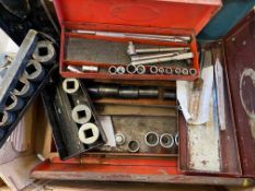 A quantity of socket sets in tins including Britool and King Dick.