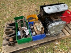 A 1938 Riley Big Four engine, stripped.