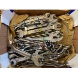 A quantity of Britool spanners.