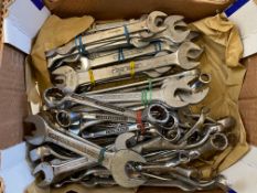 A quantity of Britool spanners.