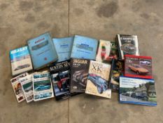 A collection of assorted motoring volumes including MG, Austin 7 etc.