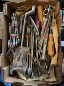 A quantity of spanners including Beford, Elora etc.