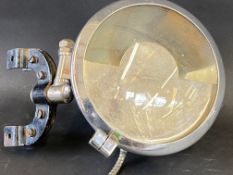 A French Faradoc chrome plated spot lamp with swivel bracket.