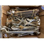 A quantity of mostly open ended spanners including Elora Whitworth and Snail (AF).