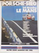 A Porsche-Sieg '24 Staunden Le Mans' pictorial poster, June 1976, 30 x 40".