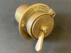 An Edwardian Bosch bronze dash mounted coil switch, circa 1908.
