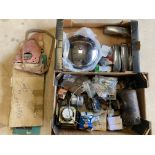 Two boxes of assorted Standard/Triumph parts etc.