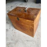 A well made running board mounted elm tool or battery box.
