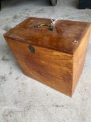 A well made running board mounted elm tool or battery box.