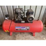 A Sealey 150 litre compressor.