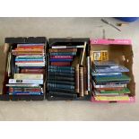 Three boxes of reference books, manuals etc.