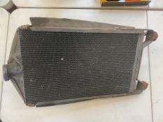 A 1930s radiator core with tanks still attached.