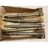 Five Riley camshafts, appear to be two pairs and one other, inlet and exhaust.